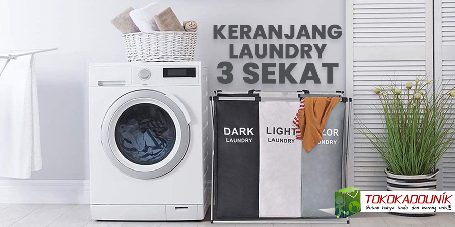 Keranjang Laundry 3 Sekat